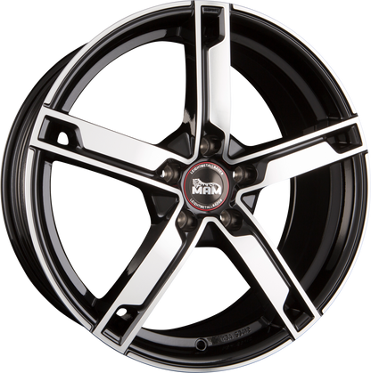 MAM W4 Black Front Polished (BFP) Alufelge 6.5x16 Zoll ET35 LK 4x100 ML63.4 – Bild 2