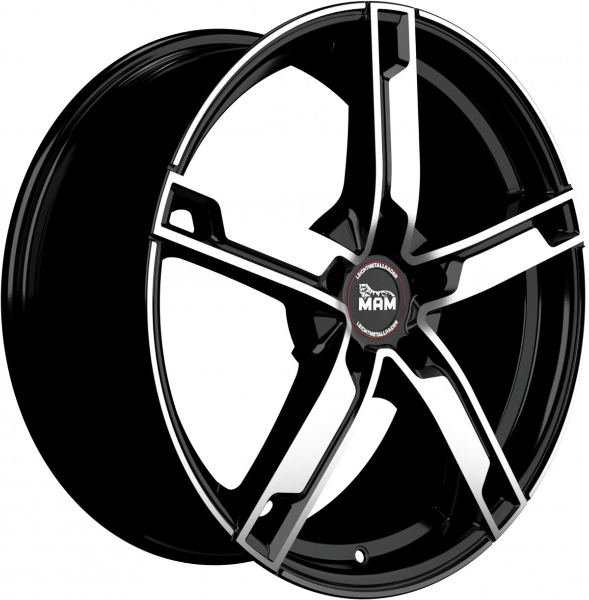 MAM W4 black front polish Alufelge 7x17 Zoll ET35 LK 4x108 ML63.4 – Bild 3