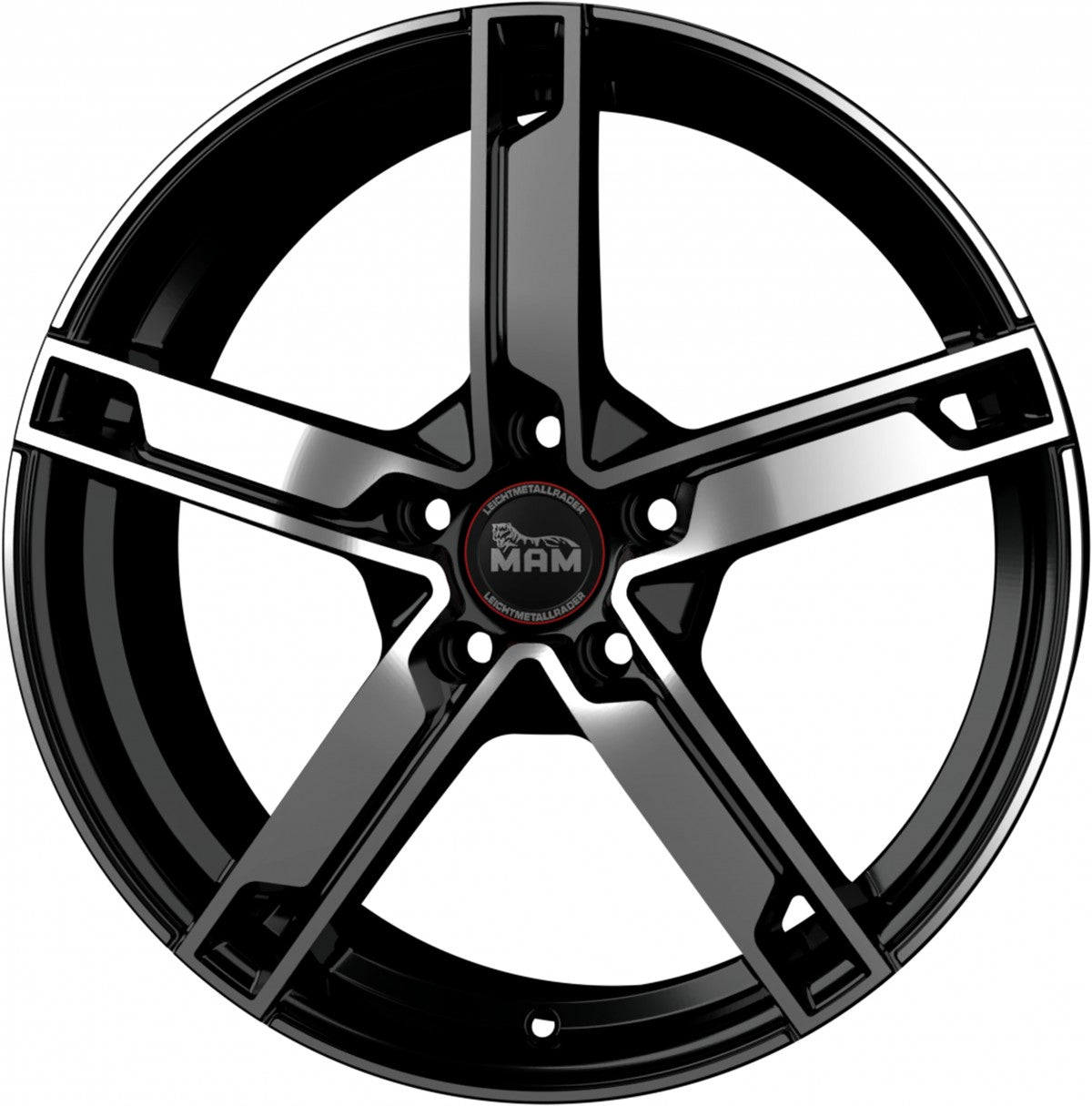 MAM W4 black front polish Alufelge 7x17 Zoll ET35 LK 4x108 ML63.4 – Bild 5