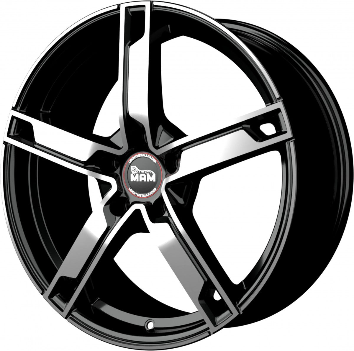 MAM W4 black front polish Alufelge 7x17 Zoll ET35 LK 4x108 ML63.4 – Bild 6