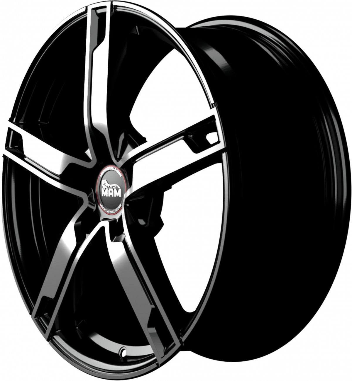 MAM W4 black front polish Alufelge 7x17 Zoll ET35 LK 4x108 ML63.4 – Bild 7