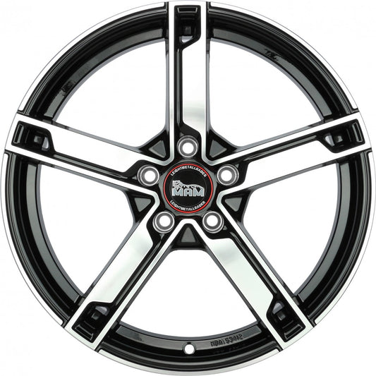 MAM W4 black front polish Alufelge 7x17 Zoll ET48 LK 5x108 ML72.6 – Bild 2