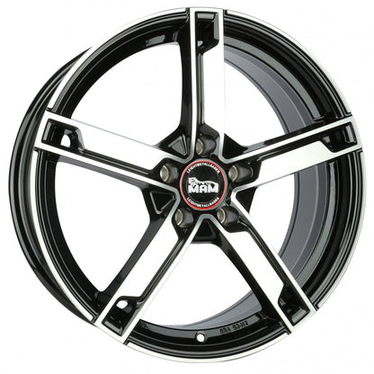 MAM W4 black front polish Alufelge 7x17 Zoll ET48 LK 5x112 ML66.6