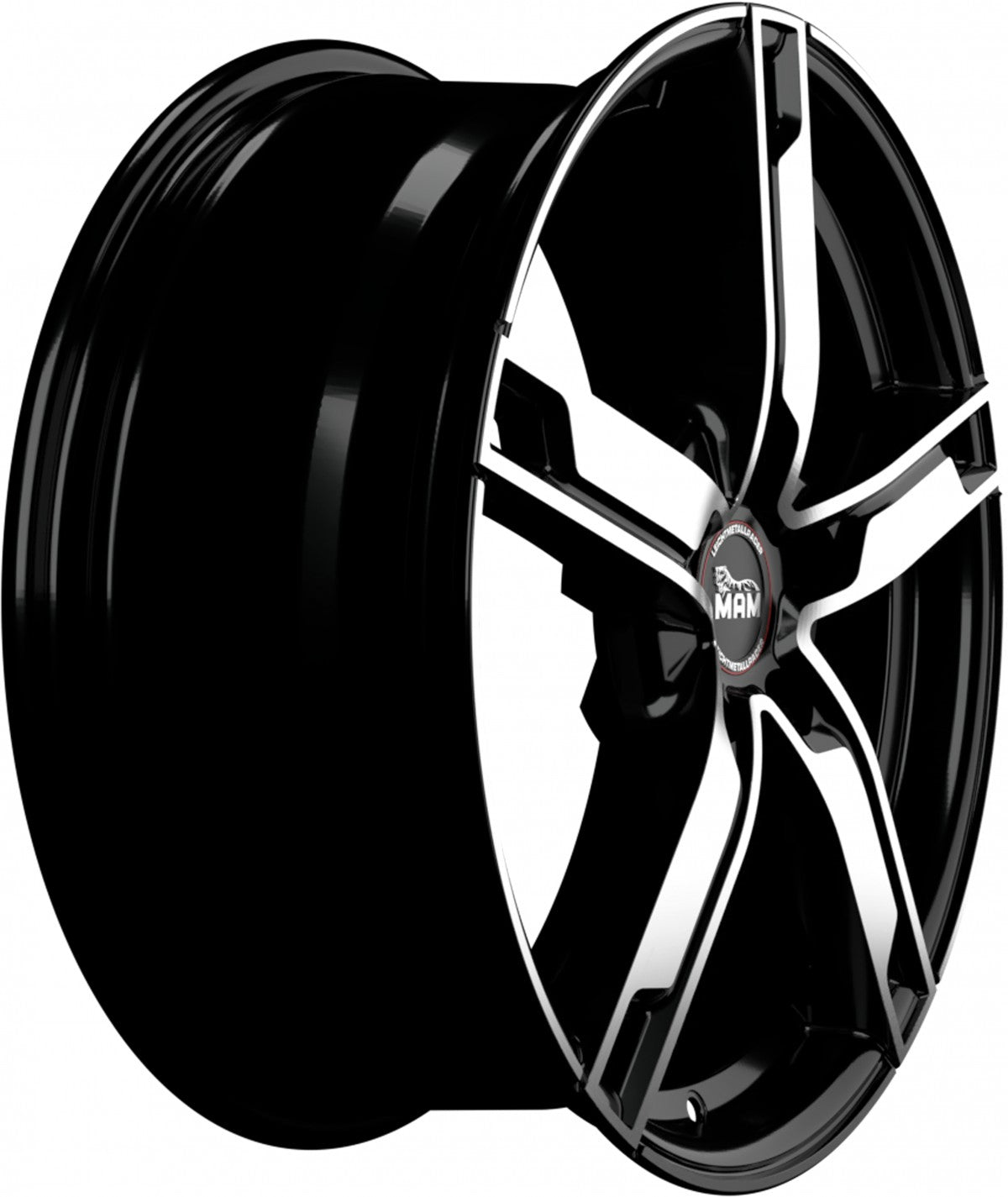 MAM W4 black front polish Alufelge 7x17 Zoll ET48 LK 5x112 ML66.6 – Bild 4