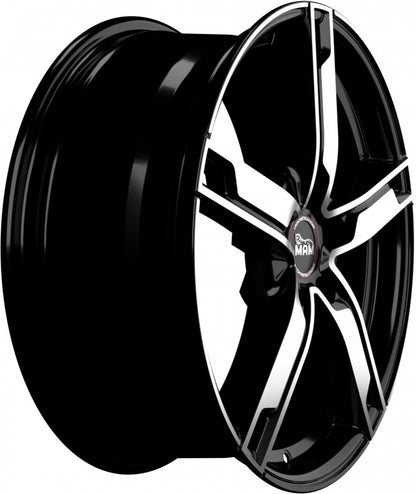 MAM W4 black front polish Alufelge 7x17 Zoll ET48 LK 5x112 ML66.6 – Bild 4