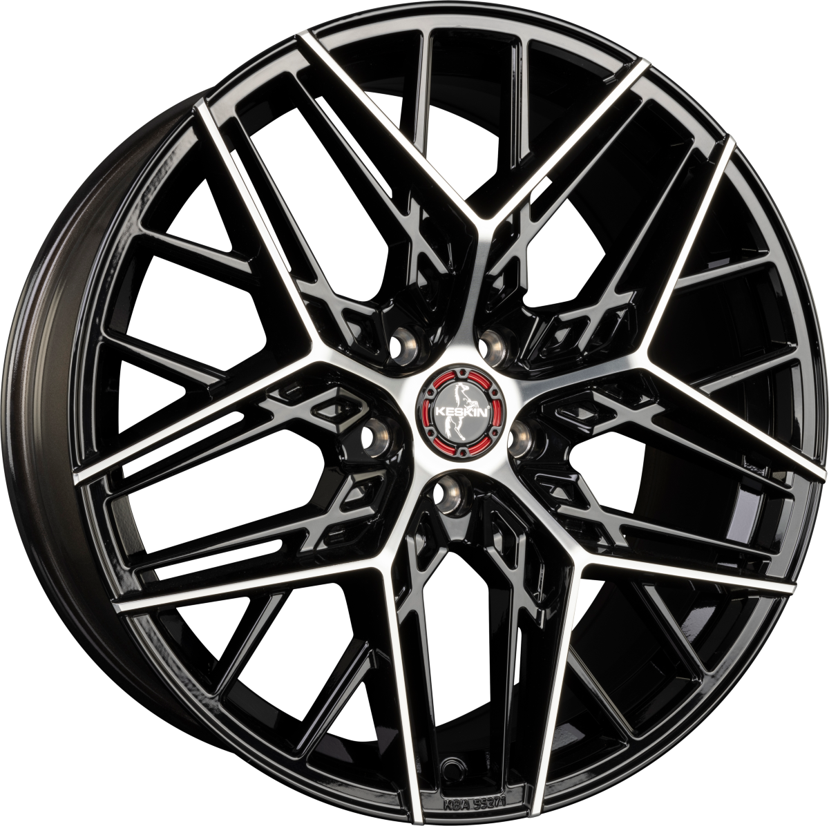 Keskin KT25 Pearl black front polish Alufelge 8.5x19 Zoll ET40 LK 5x108 ML72.6 – Bild 4