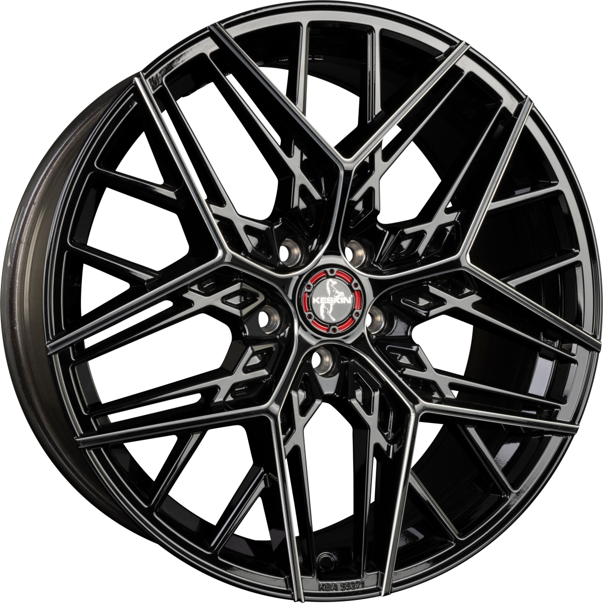 Keskin KT25 Black Secret Diamond (BSD) Alufelge 8.5x19 Zoll ET29.9 LK 5x112 ML66.6 – Bild 2