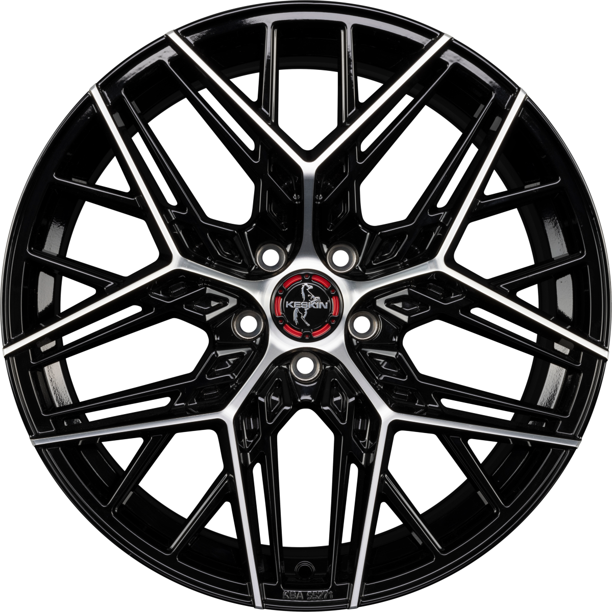 Keskin KT25 Pearl black front polish Alufelge 8.5x19 Zoll ET45 LK 5x112 ML66.6 – Bild 3