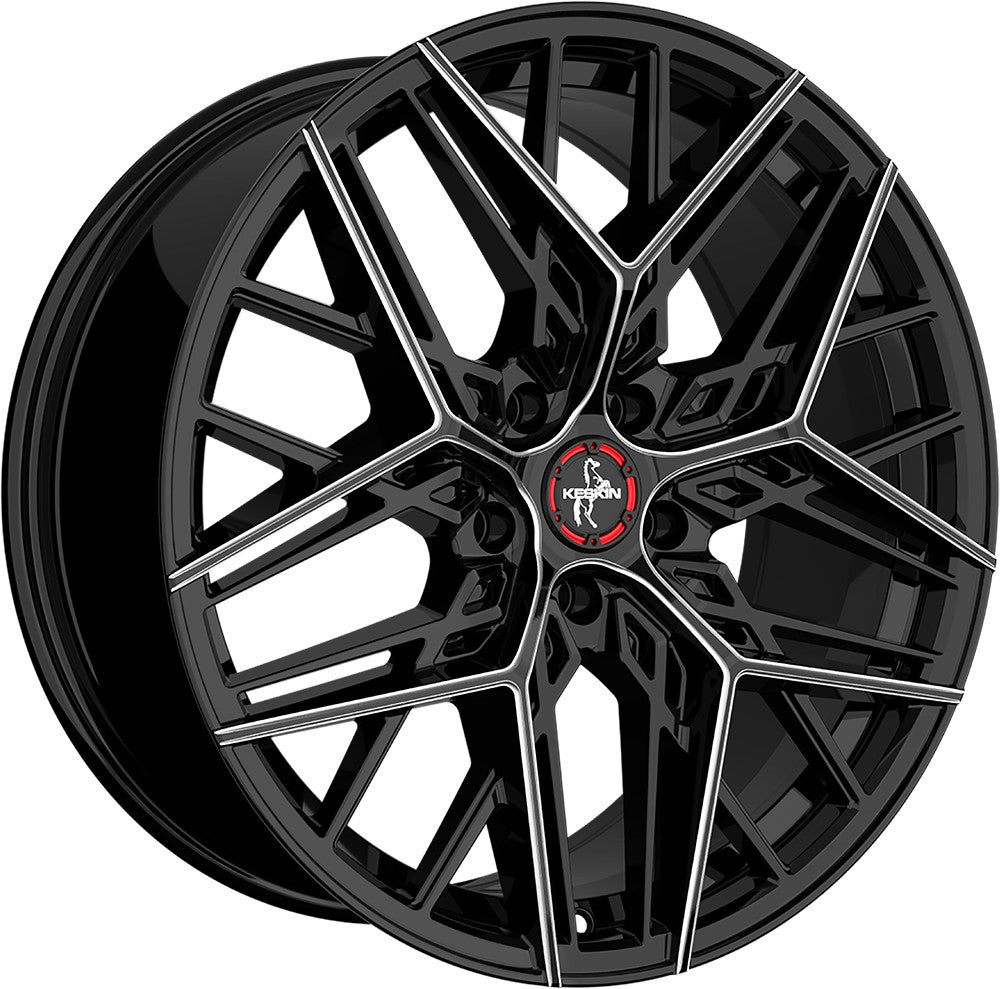Keskin KT25 Pearl black secret diamond Alufelge 8.5x19 Zoll ET45 LK 5x112 ML66.6