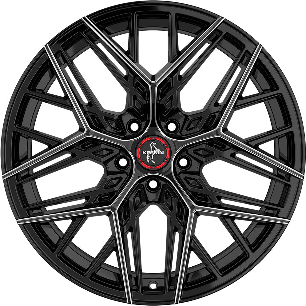 Keskin KT25 Pearl black secret diamond Alufelge 8.5x19 Zoll ET45 LK 5x112 ML66.6 – Bild 2