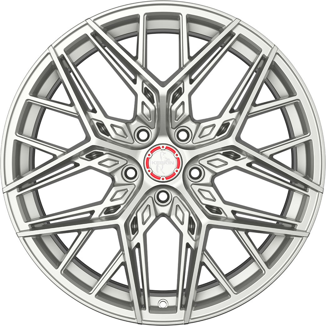Keskin KT25 Pearl silver painted Alufelge 8.5x19 Zoll ET35 LK 5x114.3 ML72.6 – Bild 2
