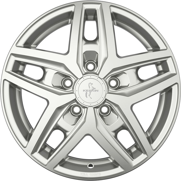 Keskin KT C1-5L Camper silver painted Alufelge 6.5x16 Zoll ET50.9 LK 5x120 ML65.1 – Bild 2