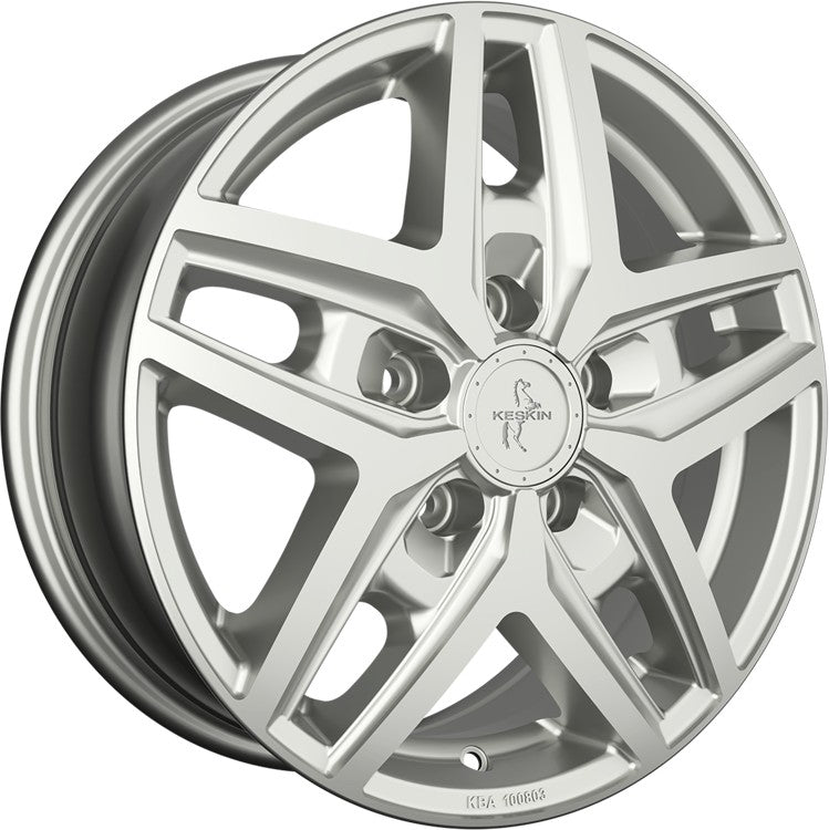 Keskin KT C1-5L Camper silver painted Alufelge 6.5x16 Zoll ET66 LK 5x130 ML78.1