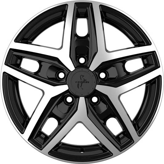 Keskin KT C1-5L Camper black front polish Alufelge 6.5x16 Zoll ET59 LK 5x160 ML65.1 – Bild 2