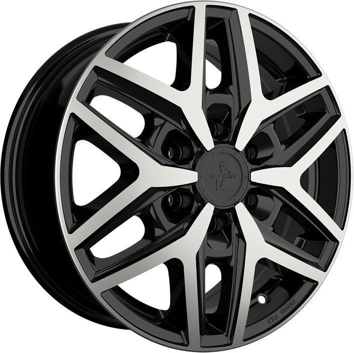 Keskin KT C1-6L Camper black front polish Alufelge 6.5x16 Zoll ET49 LK 6x120 ML74.6