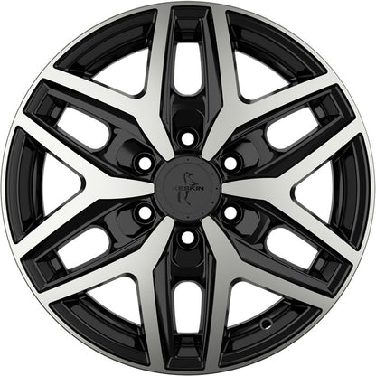 Keskin KT C1-6L Camper black front polish Alufelge 6.5x16 Zoll ET49 LK 6x120 ML74.6 – Bild 2