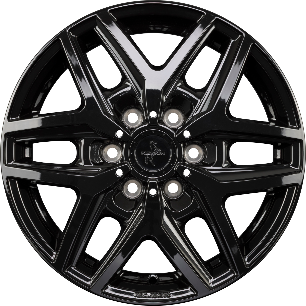 Keskin KT C1-6L Camper black painted Alufelge 6.5x16 Zoll ET49 LK 6x120 ML74.6 – Bild 3
