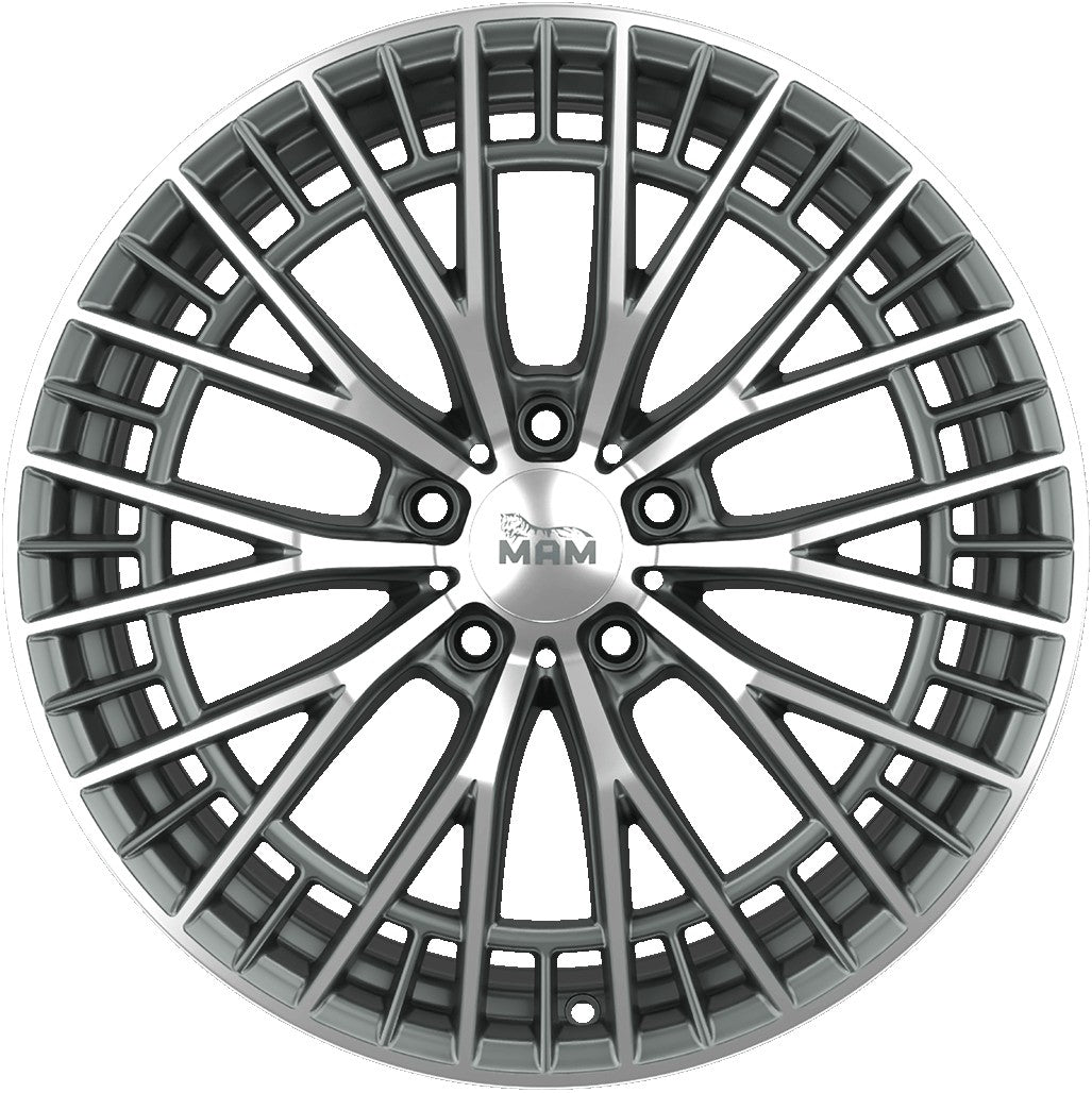 MAM GT2 palladium front polish Alufelge 8.5x19 Zoll ET30.1 LK 5x112 ML66.6 – Bild 2