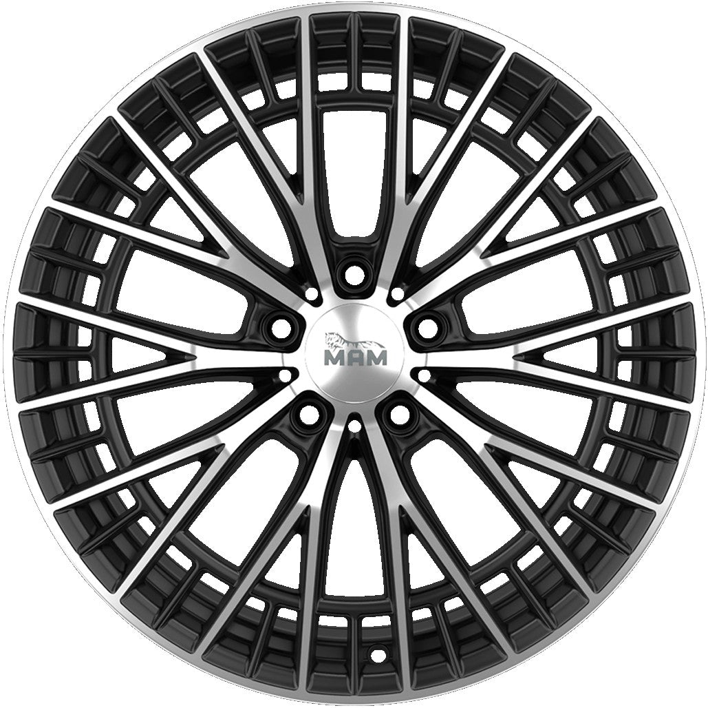MAM GT2 black front polish Alufelge 8.5x19 Zoll ET30.1 LK 5x112 ML66.6 – Bild 2