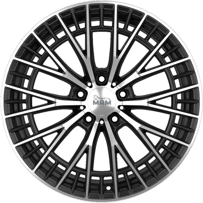 MAM GT2 black front polish Alufelge 8.5x19 Zoll ET30.1 LK 5x112 ML66.6 – Bild 2