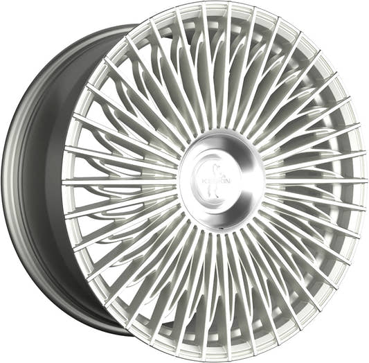 Keskin KT X1 Exclusive silver front polish Alufelge 9.5x21 Zoll ET33 LK 5x112 ML66.6