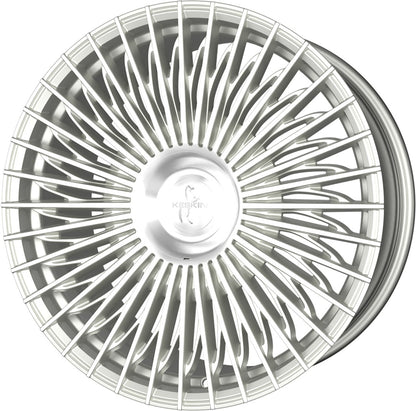 Keskin KT X1 Exclusive silver front polish Alufelge 9.5x21 Zoll ET33 LK 5x112 ML66.6 – Bild 3