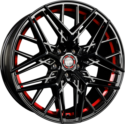Keskin KT25 Black Painted Red Inside (BPRI) Alufelge 8.5x20 Zoll ET35 LK 5x114.3 ML72.6