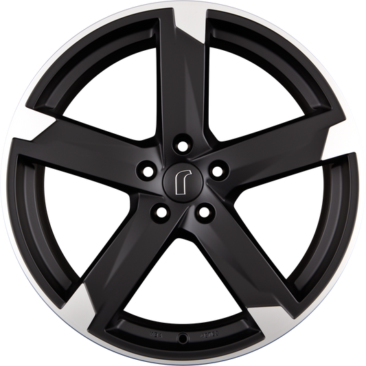 Rondell 01RZ Schwarz-Matt Poliert Alufelge 8x18 Zoll ET45 LK 5x108 ML70.4