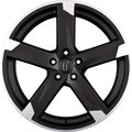 Rondell 01RZ Schwarz-Matt Poliert Alufelge 8x18 Zoll ET45 LK 5x108 ML70.4