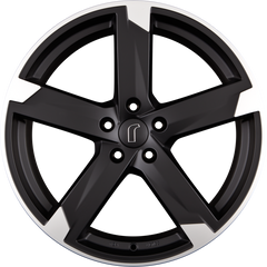 Rondell 01RZ Schwarz-Matt Poliert Alufelge 8x18 Zoll ET45 LK 5x108 ML70.4