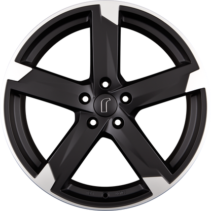 Rondell 01RZ Schwarz-Matt Poliert Alufelge 8x18 Zoll ET45 LK 5x108 ML70.4