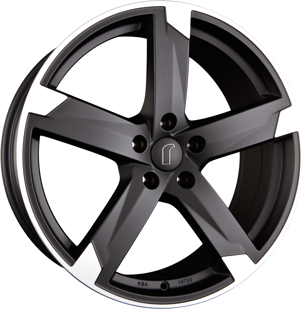 Rondell 01RZ Schwarz-Matt Poliert Alufelge 8x18 Zoll ET45 LK 5x108 ML70.4 – Bild 2