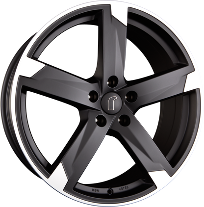 Rondell 01RZ Schwarz-Matt Poliert Alufelge 8x18 Zoll ET45 LK 5x108 ML70.4 – Bild 2