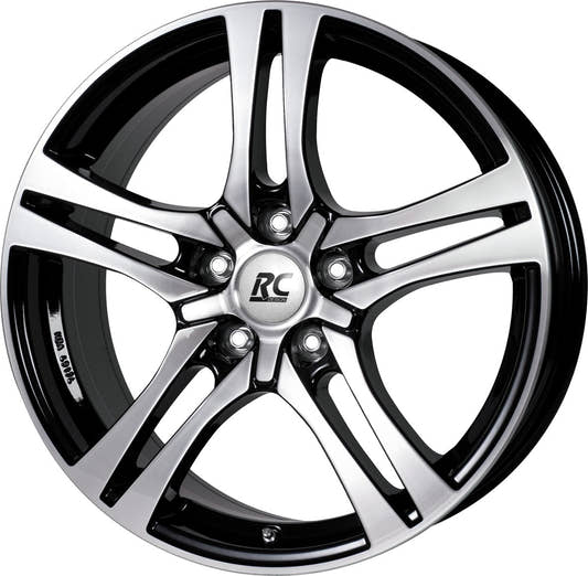 RC-Design RC26 schwarz front-poliert Alufelge 7.5x18 Zoll ET45 LK 5x100 ML63.4