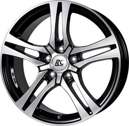 RC-Design RC26 schwarz front-poliert Alufelge 7.5x18 Zoll ET45 LK 5x100 ML63.4