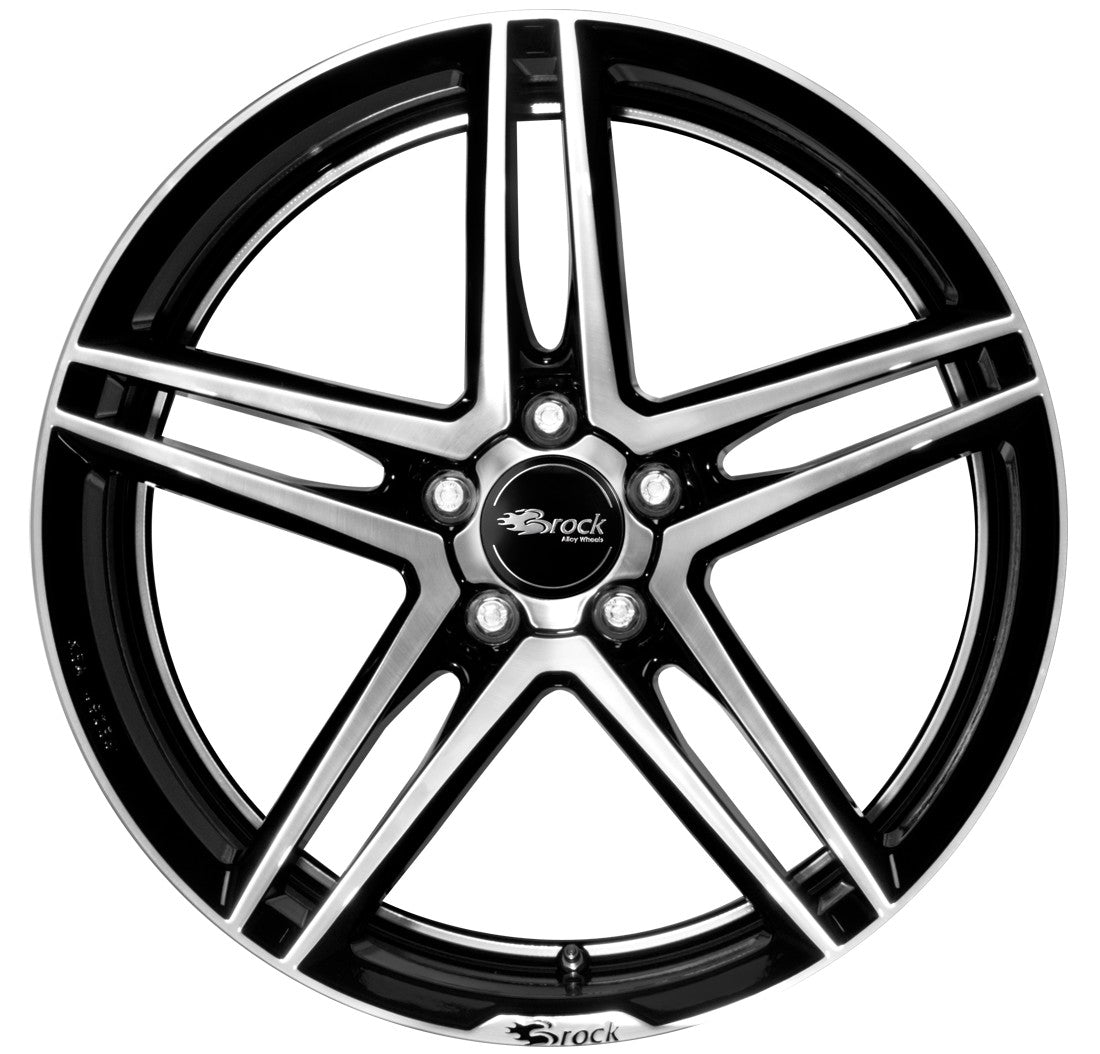Brock B33 schwarz front-poliert 8.5x19 ET45 - LK5/108 ML72.6