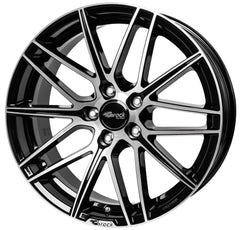 Brock B34 schwarz front-poliert Alufelge 7.5x17 Zoll ET38 LK 5x100 ML63.4
