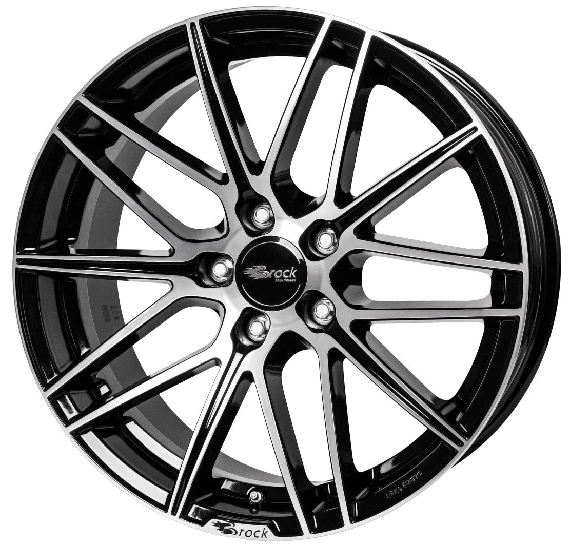Brock B34 schwarz front-poliert 8x18 ET45 - LK5/112 ML66.6