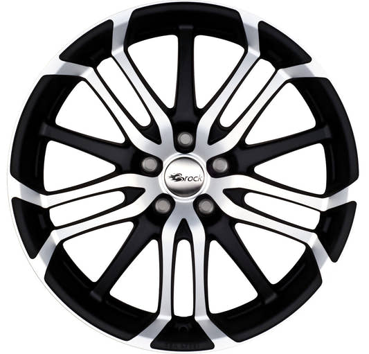 Brock B26 schwarz-matt front-poliert 7.5x17 ET38 - LK5/110 ML65.1