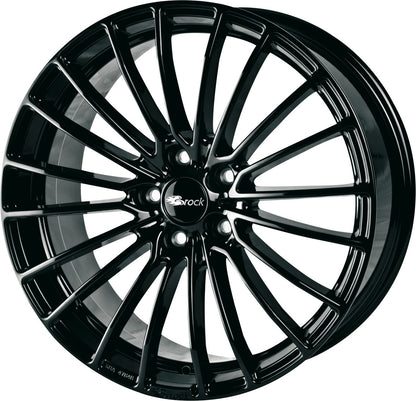 Brock B24 schwarz lackiert 8.5x20 ET48 - LK5/112 ML66.6