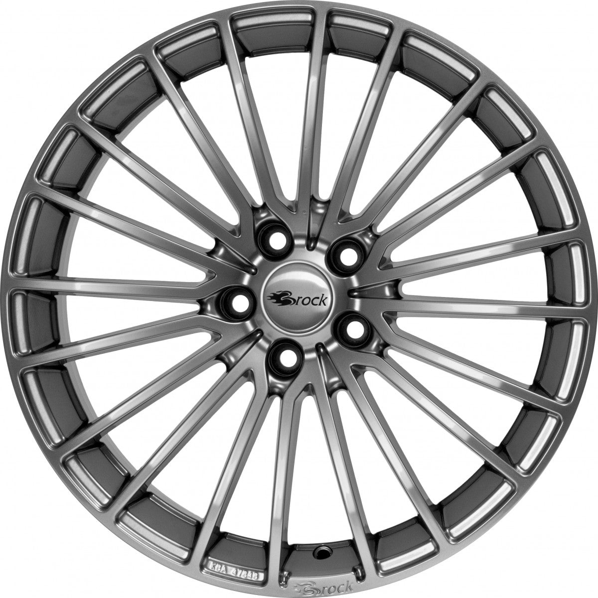 Brock B24 super-chromsilber lackiert Alufelge 7.5x17 Zoll ET38 LK 5x114 ML72.6 – Bild 2
