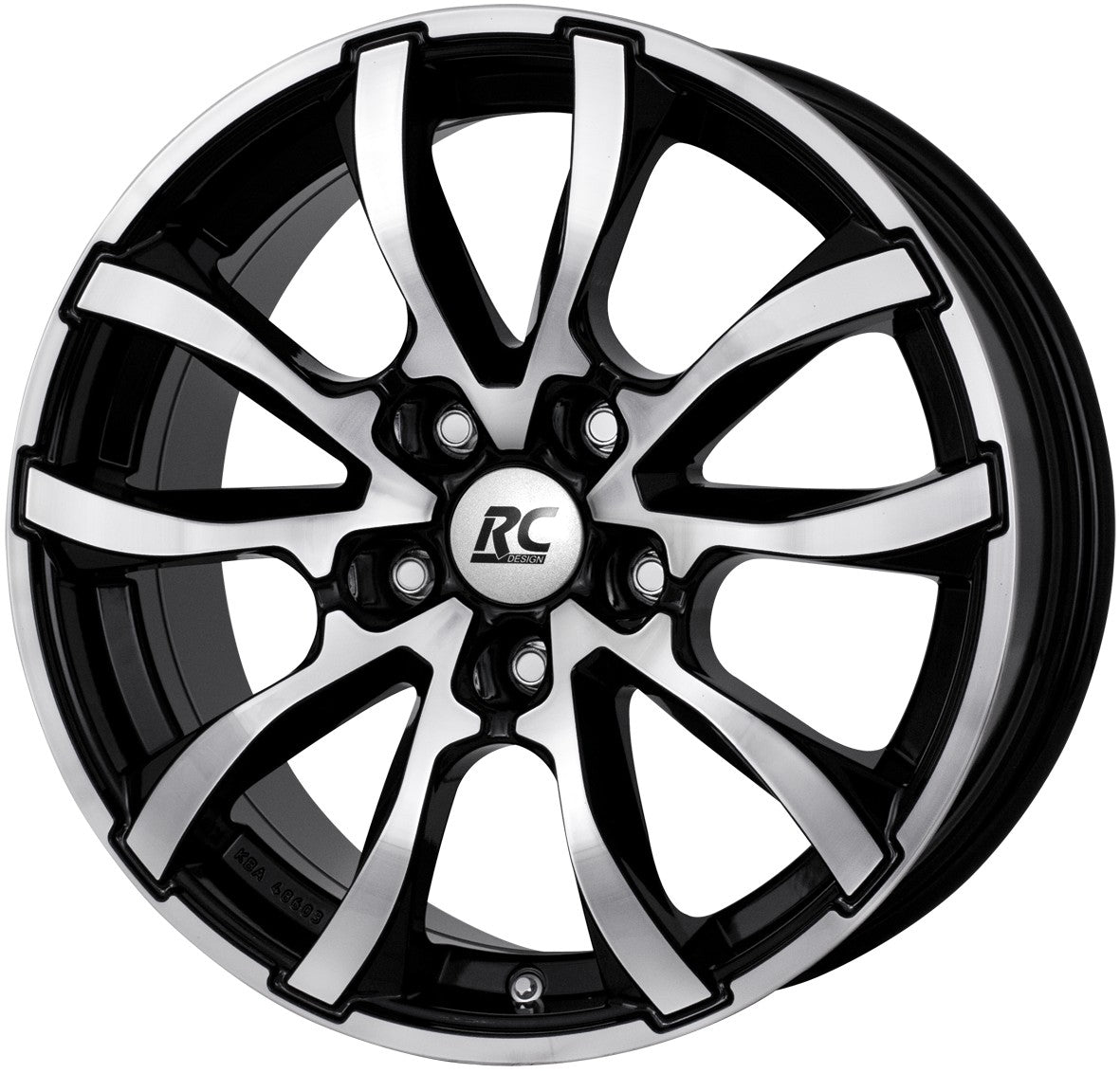 RC-Design RC23 schwarz front-poliert Alufelge 7.5x17 Zoll ET28 LK 5x112 ML66.6