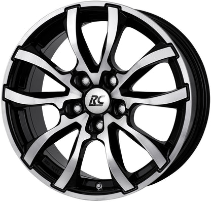 RC-Design RC23 schwarz front-poliert Alufelge 7.5x17 Zoll ET28 LK 5x112 ML66.6