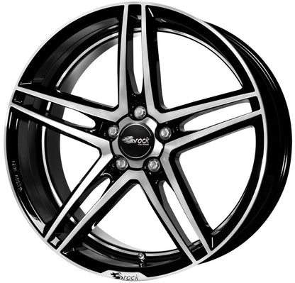 Brock B33 schwarz front-poliert 8x18 ET45 - LK5/108 ML72.6