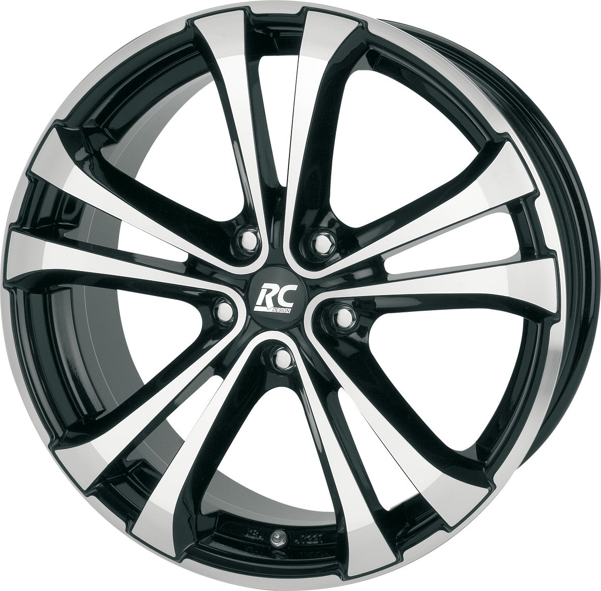 RC-Design RC17 schwarz front-poliert Alufelge 7x16 Zoll ET45 LK 5x114.3 ML72.6