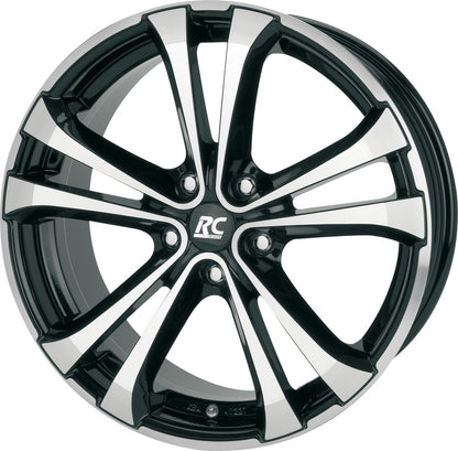 RC-Design RC17 schwarz front-poliert Alufelge 8.5x20 Zoll ET33 LK 5x112 ML66.6