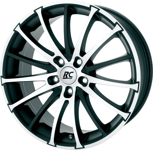RC-Design RC18 schwarz-matt front-poliert Alufelge 7.5x18 Zoll ET35 LK 4x108 ML63.4