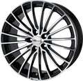 Brock B24 schwarz front-poliert Alufelge 7.5x17 Zoll ET45 LK 5x108 ML72.6