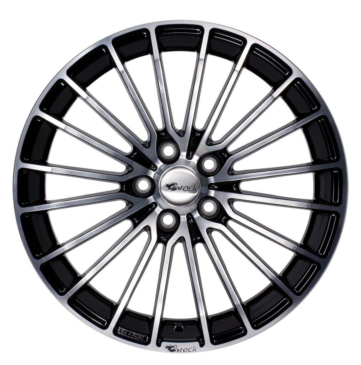 Brock B24 schwarz front-poliert 8x19 ET38 - LK5/114.3 ML72.6
