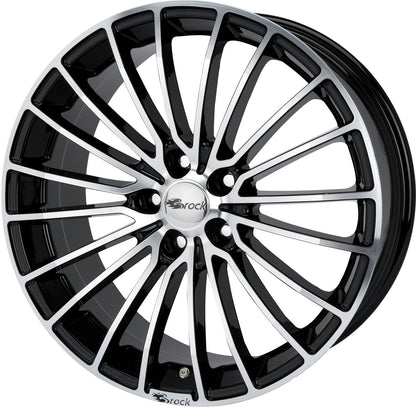 Brock B24 schwarz front-poliert 8x18 ET35 - LK5/110 ML65.1